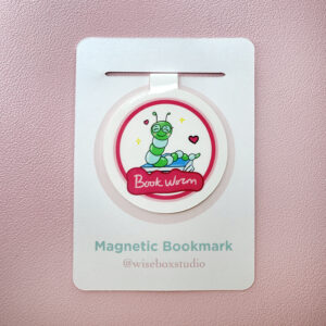 Magnetic Bookmark, Illustration, original illustration, hand-drawn, hand drawn, Christmas, present, under £5, Christmas present, reader, readers, books, black cat, cat lover, cat lady, cats, kitten, bookworm