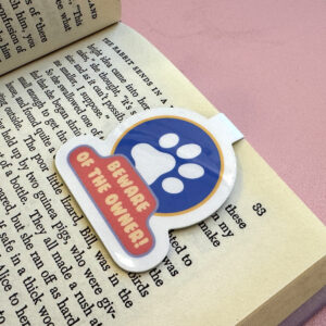 Magnetic Bookmark, Illustration, original illustration, hand-drawn, hand drawn, Christmas, present, under £5, Christmas present, reader, readers, books, black cat, cat lover, cat lady, cats, kitten, orange cat, grateful for my teacher, teacher appreciation